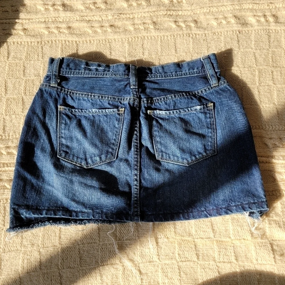 Gap Dark Wash Jean Mini Skirt 0